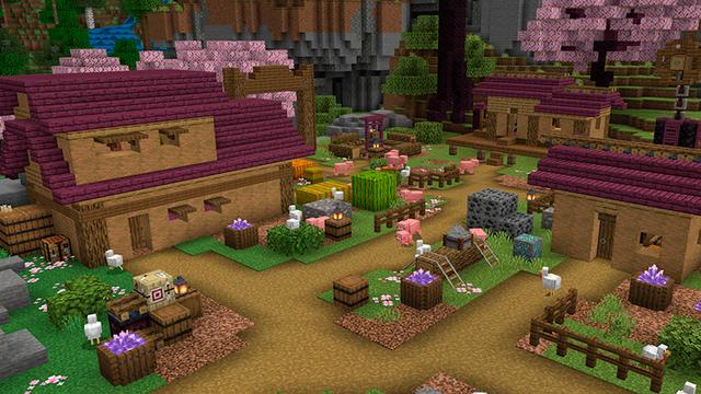 Screenshot of the Minecraft Bedrock Marketplace product Crystal Cliff created by Floruit.