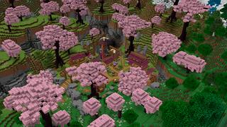 Screenshot of the Minecraft Bedrock Marketplace product Crystal Cliff created by Floruit.