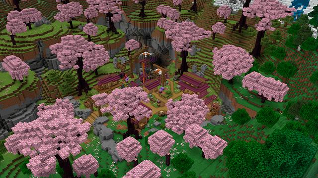 Screenshot of the Minecraft Bedrock Marketplace product Crystal Cliff created by Floruit.