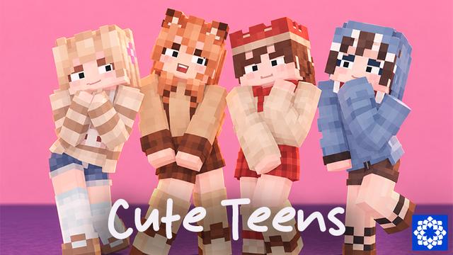 Thumbnail of the Minecraft Bedrock Marketplace product Cute Teens created by Floruit.