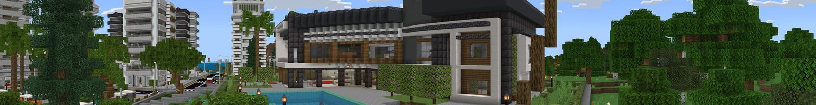 Panorama of the Minecraft Bedrock Marketplace product Eco Towers created by Floruit.