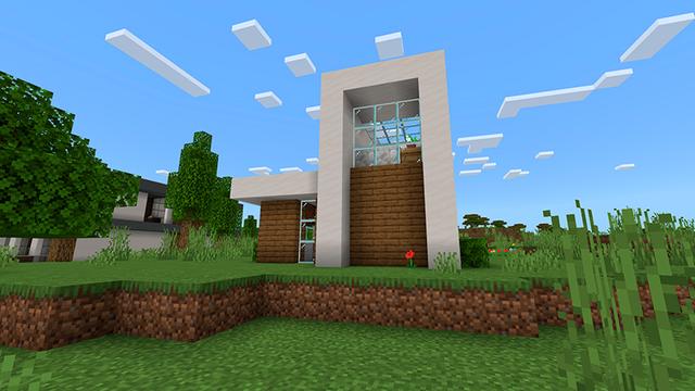 Screenshot of the Minecraft Bedrock Marketplace product Fancy Houses: Noob x Pro x God created by Floruit.