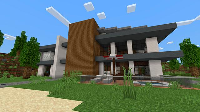 Screenshot of the Minecraft Bedrock Marketplace product Fancy Houses: Noob x Pro x God created by Floruit.