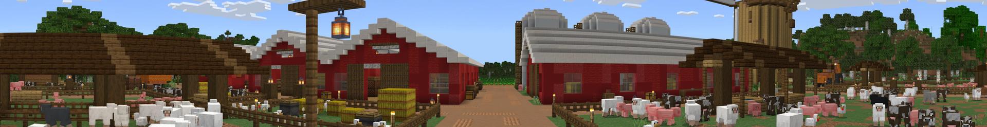 Panorama of the Minecraft Bedrock Marketplace product Farm House created by Floruit.