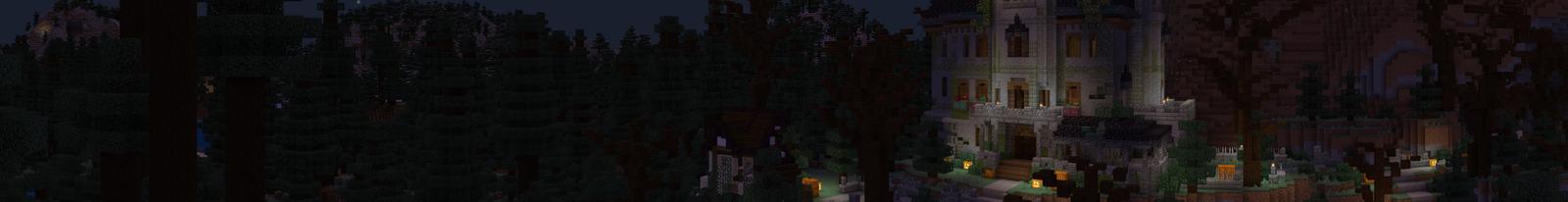 Panorama of the Minecraft Bedrock Marketplace product Halloween Mansion created by Floruit.