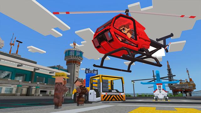 Screenshot of the Minecraft Bedrock Marketplace product Helicopters created by Floruit.