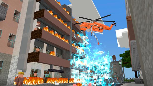 Screenshot of the Minecraft Bedrock Marketplace product Helicopters created by Floruit.