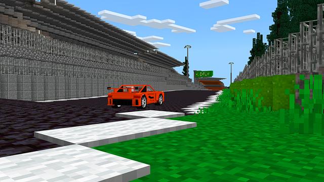 Screenshot of the Minecraft Bedrock Marketplace product Insane Racing created by Floruit.
