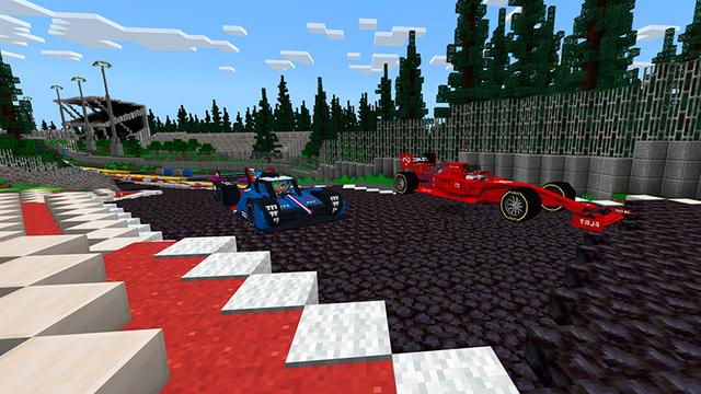 Screenshot of the Minecraft Bedrock Marketplace product Insane Racing created by Floruit.