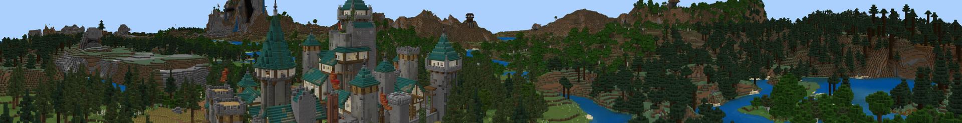 Panorama of the Minecraft Bedrock Marketplace product Mystic Castle created by Floruit.