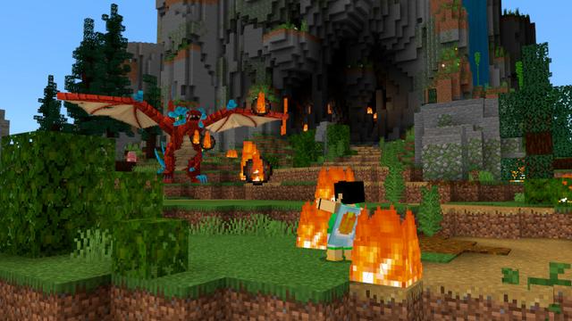Screenshot of the Minecraft Bedrock Marketplace product Refuge of The Dragons! created by Floruit.