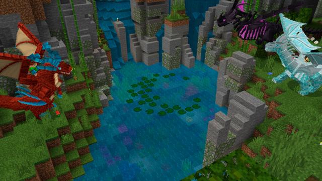 Screenshot of the Minecraft Bedrock Marketplace product Refuge of The Dragons! created by Floruit.