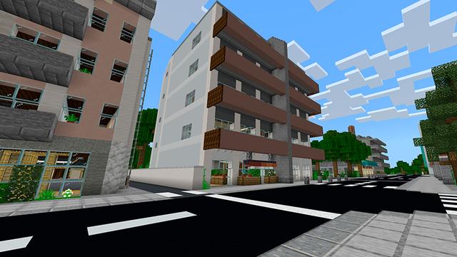 Screenshot of the Minecraft Bedrock Marketplace product Small City created by Floruit.