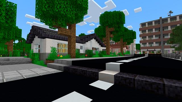 Screenshot of the Minecraft Bedrock Marketplace product Small City created by Floruit.