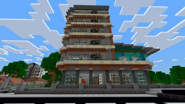 Screenshot of the Minecraft Bedrock Marketplace product Small City created by Floruit.
