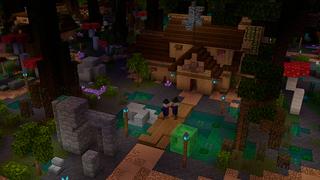Screenshot of the Minecraft Bedrock Marketplace product Witch Houses created by Floruit.