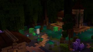 Screenshot of the Minecraft Bedrock Marketplace product Witch Houses created by Floruit.