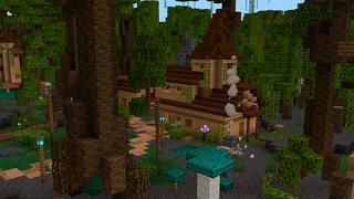 Screenshot of the Minecraft Bedrock Marketplace product Witch Houses created by Floruit.