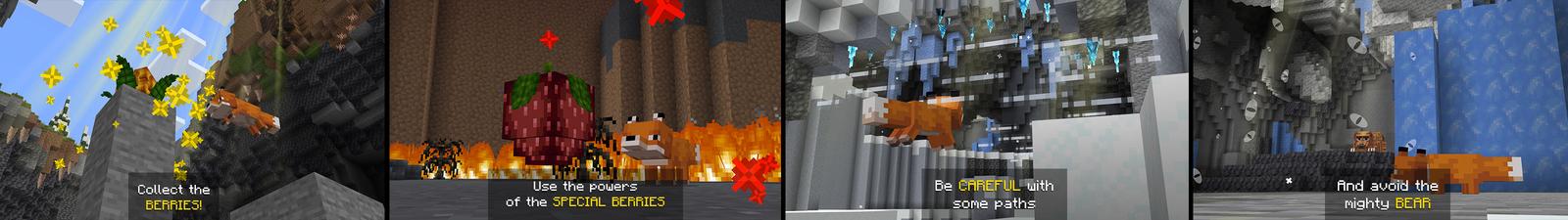 Panorama of the Minecraft Bedrock Marketplace product Be A Fox created by Foxel Games.