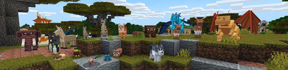 Panorama of the Minecraft Bedrock Marketplace product Craftable Pets created by Foxel Games.