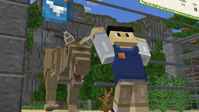 Screenshot of the Minecraft Bedrock Marketplace product Dinosaur Tycoon created by Foxel Games.