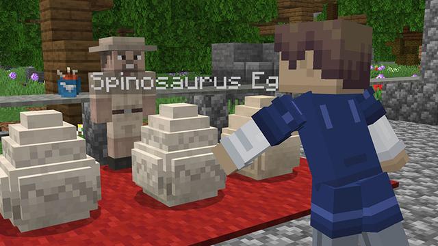 Screenshot of the Minecraft Bedrock Marketplace product Dinosaur Tycoon created by Foxel Games.
