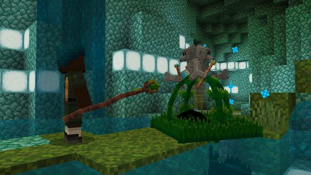Screenshot of the Minecraft Bedrock Marketplace product Magic Weapons created by Foxel Games.
