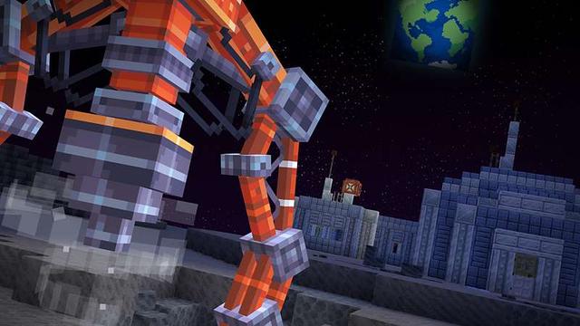 Screenshot of the Minecraft Bedrock Marketplace product Moon Dimension Add-On created by Foxel Games.