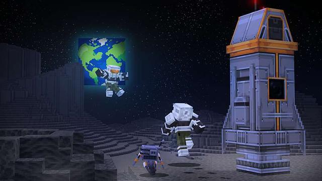 Screenshot of the Minecraft Bedrock Marketplace product Moon Dimension Add-On created by Foxel Games.