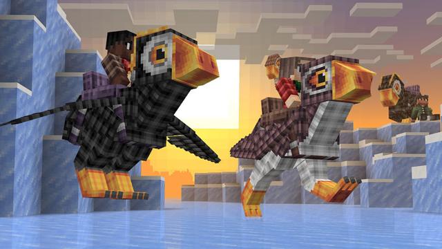 Screenshot of the Minecraft Bedrock Marketplace product More Mounts created by Foxel Games.