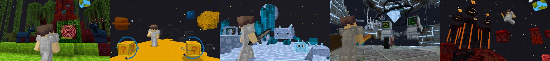 Panorama of the Minecraft Bedrock Marketplace product One Block Space created by Foxel Games.