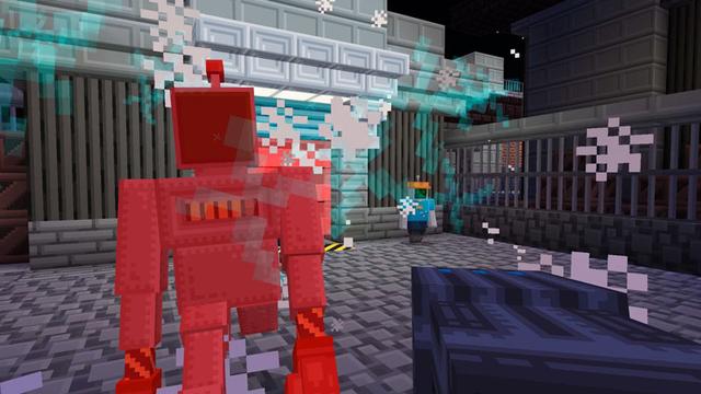 Screenshot of the Minecraft Bedrock Marketplace product Robot Horde created by Foxel Games.