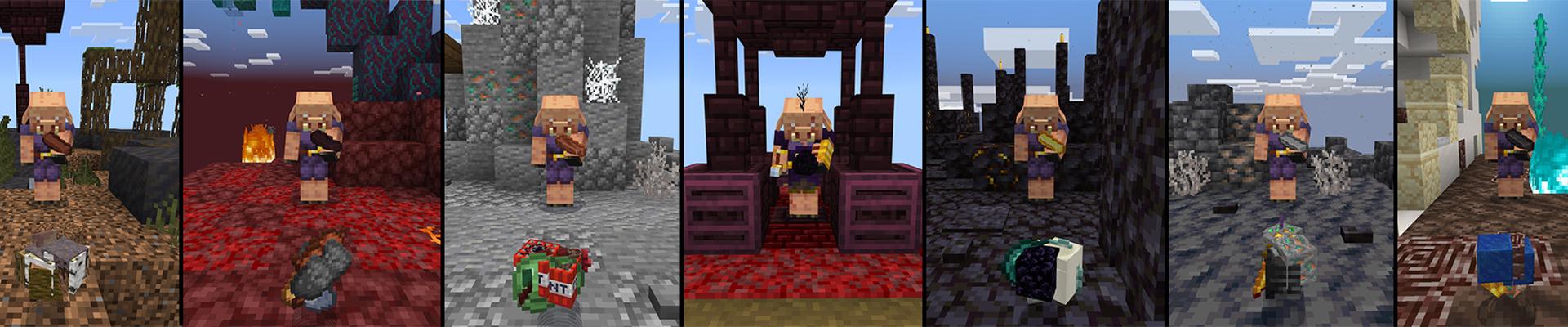 Panorama of the Minecraft Bedrock Marketplace product Barter Block created by FTB.
