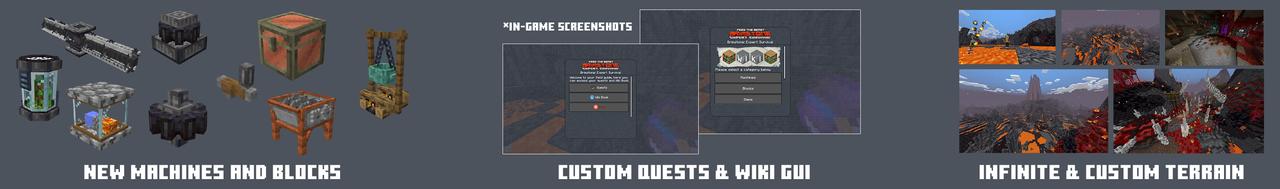 Panorama of the Minecraft Bedrock Marketplace product Brimstone: Expert Survival created by FTB.