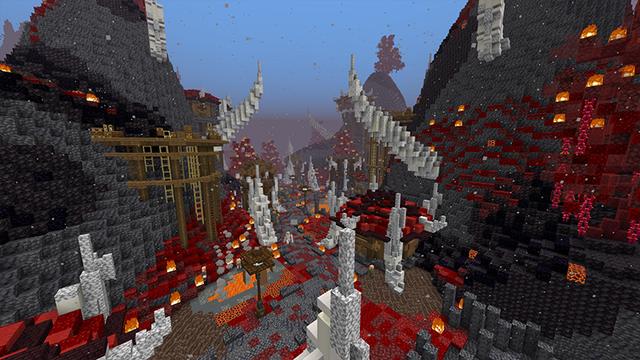 Screenshot of the Minecraft Bedrock Marketplace product Brimstone: Expert Survival created by FTB.
