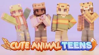 Thumbnail of the Minecraft Bedrock Marketplace product Cute Animal Teens created by FTB.