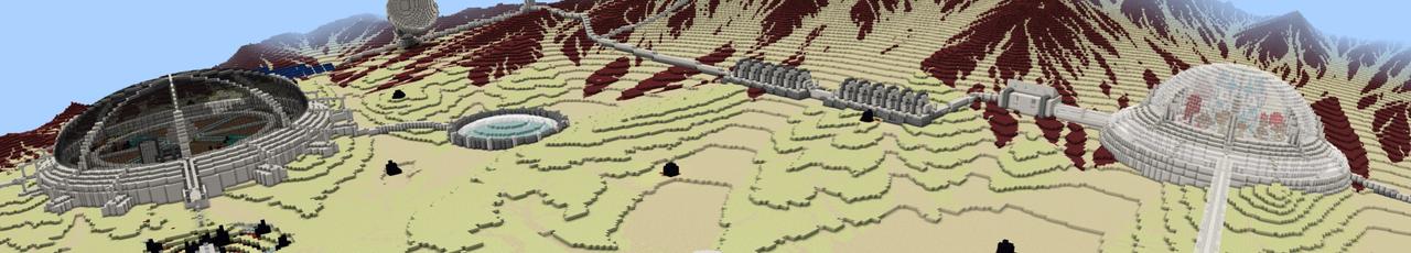 Panorama of the Minecraft Bedrock Marketplace product Dome Disaster created by FTB.