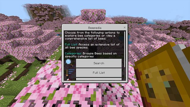 Screenshot of the Minecraft Bedrock Marketplace product Feed the Bees created by FTB.