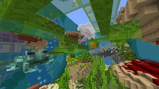 Screenshot of the Minecraft Bedrock Marketplace product Frog Block Parkour created by FTB.