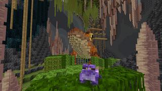 Screenshot of the Minecraft Bedrock Marketplace product Frog Block Parkour created by FTB.