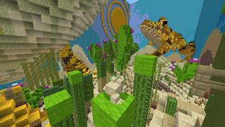 Screenshot of the Minecraft Bedrock Marketplace product Frog Block Parkour created by FTB.