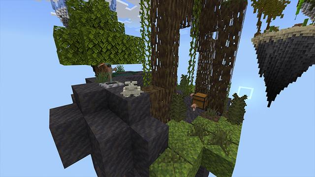 Screenshot of the Minecraft Bedrock Marketplace product Frog Block created by FTB.