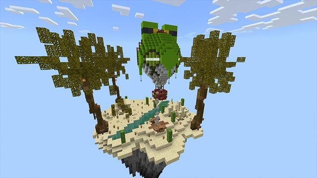 Screenshot of the Minecraft Bedrock Marketplace product Frog Block created by FTB.
