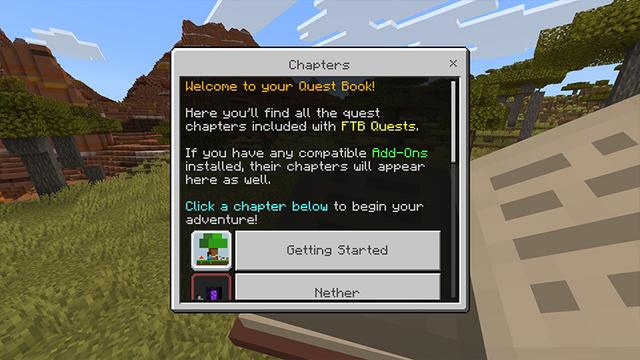 Screenshot of the Minecraft Bedrock Marketplace product FTB Quests created by FTB.
