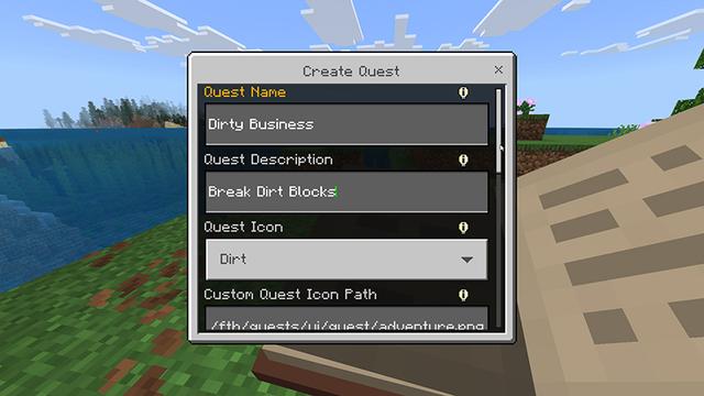 Screenshot of the Minecraft Bedrock Marketplace product FTB Quests created by FTB.
