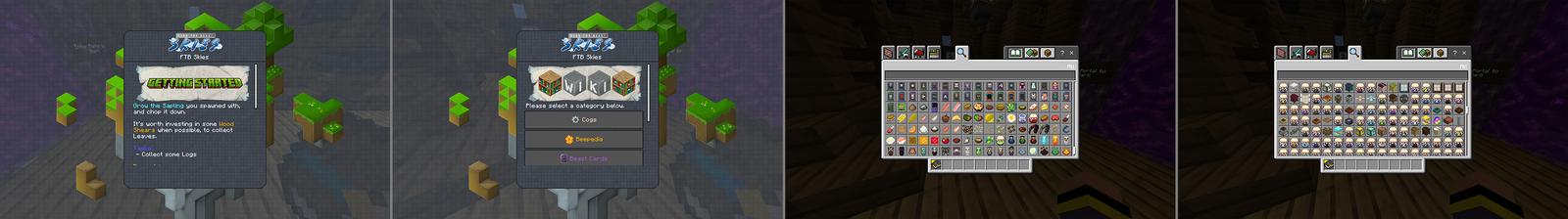 Panorama of the Minecraft Bedrock Marketplace product FTB Skies created by FTB.