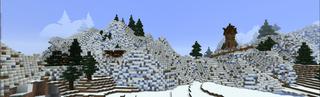 Panorama of the Minecraft Bedrock Marketplace product Glimmerfrost Tarn created by FTB.