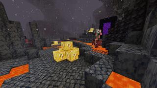 Screenshot of the Minecraft Bedrock Marketplace product Lucky Block Flat World created by FTB.