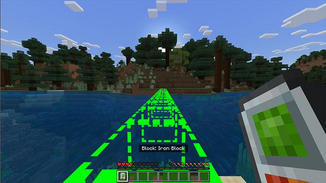Screenshot of the Minecraft Bedrock Marketplace product Mining & Building Gadgets created by FTB.