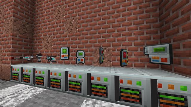 Screenshot of the Minecraft Bedrock Marketplace product Mining & Building Gadgets created by FTB.
